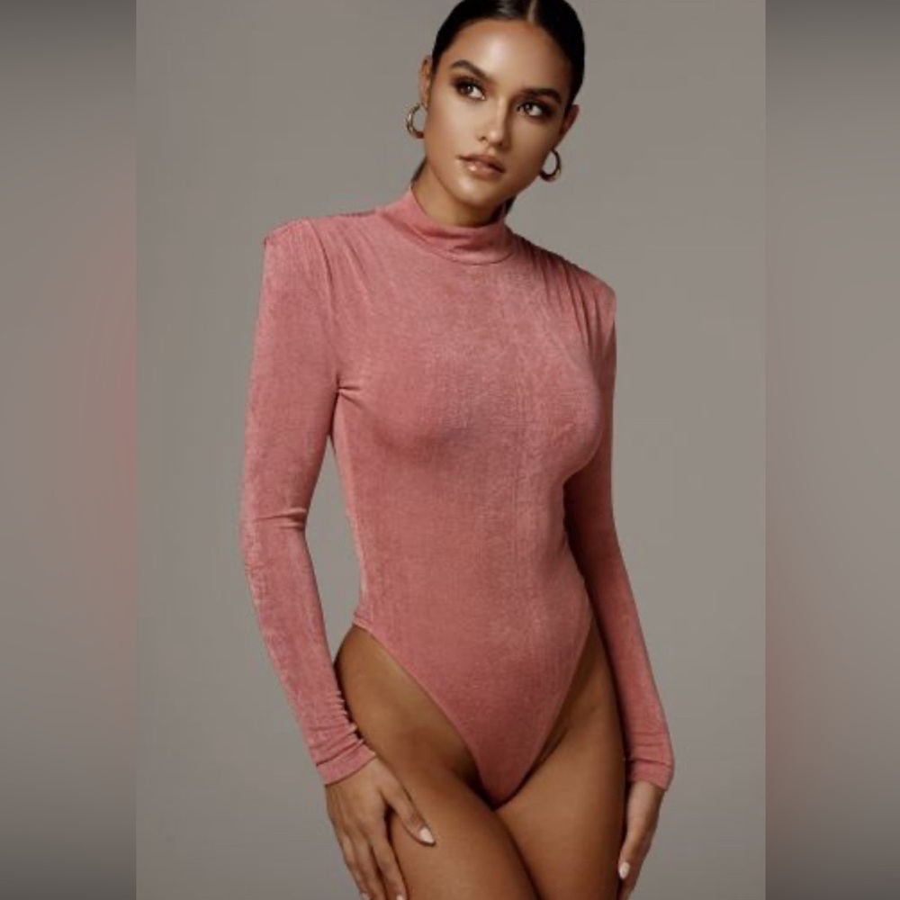 MAUVE KENZIA HIGH NECK BODYSUIT - S